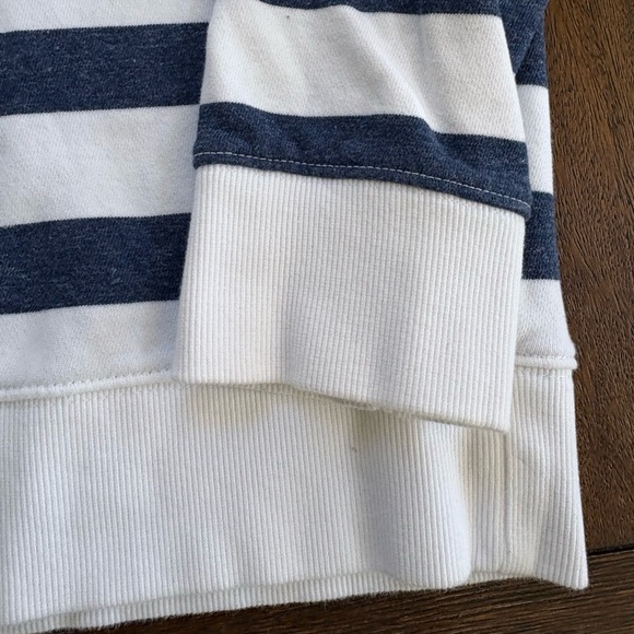 Vineyard Vines Rugby  LS Polo Shirt Mens Large Blue White Striped Collared Rib - Picture 6 of 10